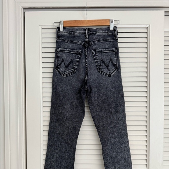 Mother Pixie Dazzler Skimp - Ankle Fray Jeans - Train Stops - Picture 3 of 7